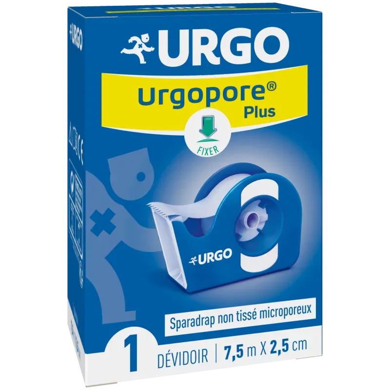 Urgo Urgopore Plus Sparadrap Non Tissé Microporeux 7,5mX2,5cm - Univers Pharmacie