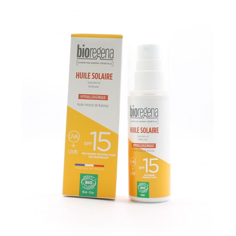 Bioregena Huile Solaire SPF15 Bio 90ml - Univers Pharmacie Bioregena Huile Solaire SPF15 Bio 90ml - Univers Pharmacie