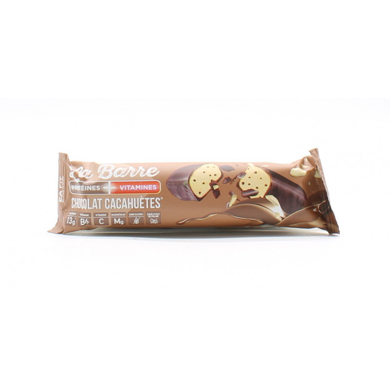 EaFit La Barre Protéines + Vitamines Chocolat Cacahuètes 49g - Univers Pharmacie EaFit La Barre Protéines + Vitamines Chocolat Cacahuètes 49g - Univers Pharmacie