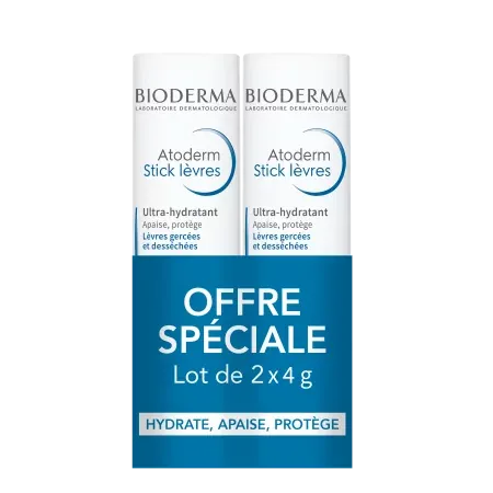 Bioderma Atoderm Stick Lèvres X2 - Univers Pharmacie