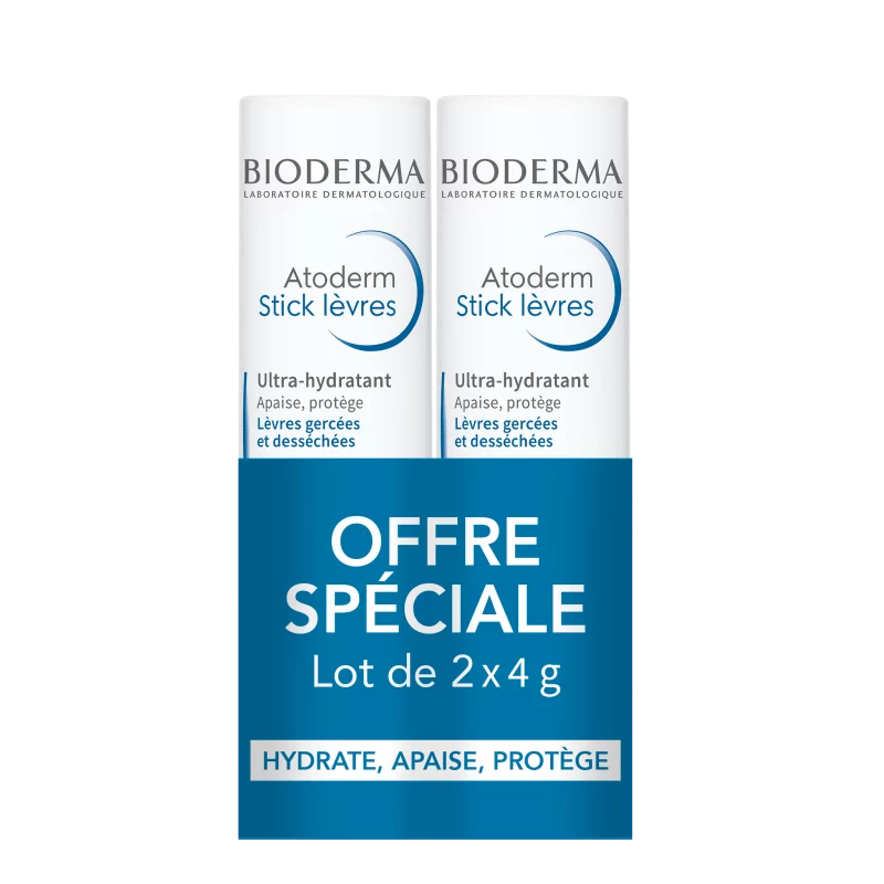 Bioderma Atoderm Stick Lèvres X2 - Univers Pharmacie