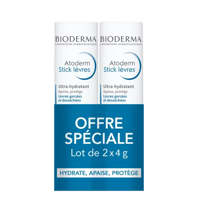 Bioderma Atoderm Stick Lèvres X2 - Univers Pharmacie