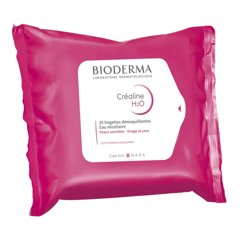 Bioderma Créaline H2O Lingettes Dermatologiques X25 - Univers Pharmacie