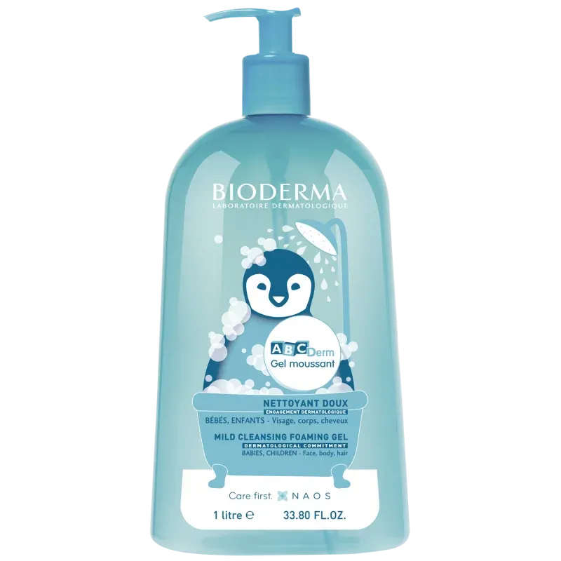Bioderma ABCDerm Gel Moussant 1L - Univers Pharmacie