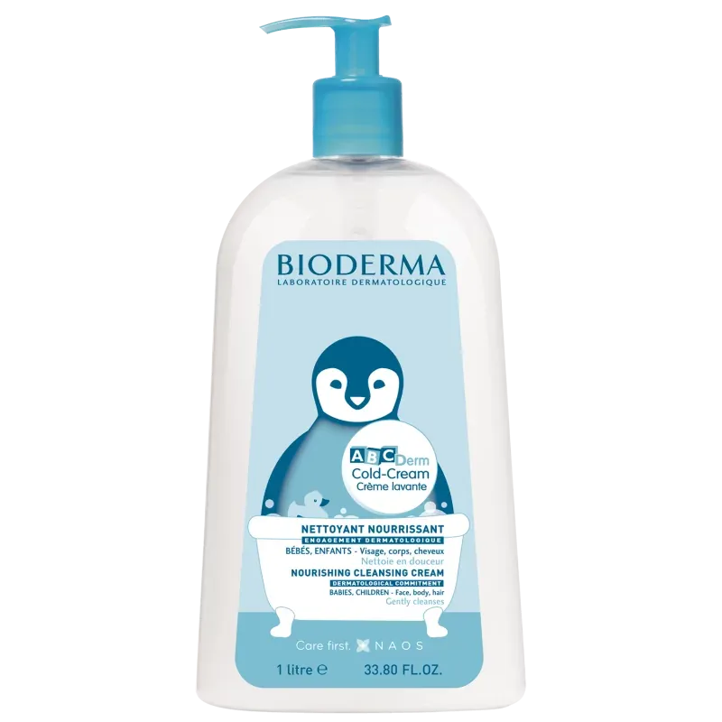 Crème Lavante Cold-Cream ABCDerm Bioderma 1L - Univers Pharmacie