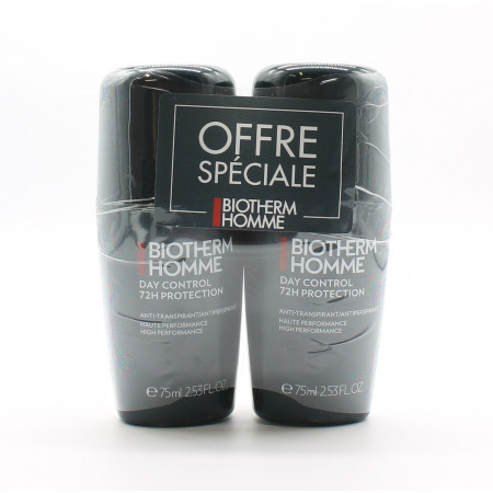 Biotherm Homme Day Control 72H Protection Roll-on 2X75ml - Univers Pharmacie