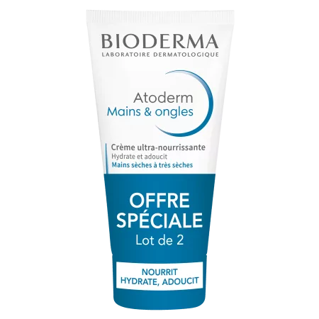Bioderma Atoderm Crème Mains & Ongles 2X50ml - Univers Pharmacie