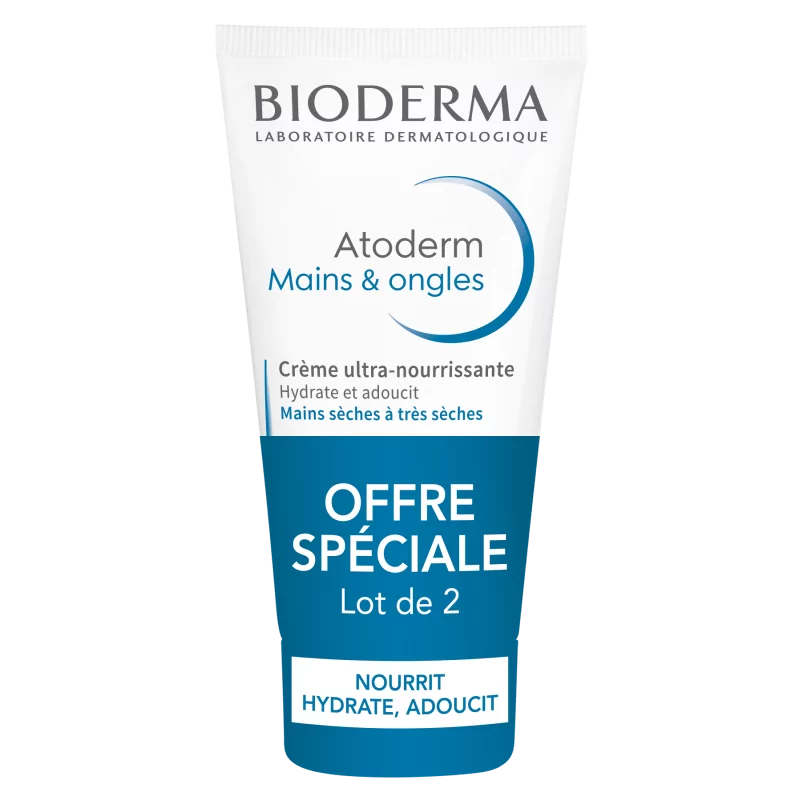 Bioderma Atoderm Crème Mains & Ongles 2X50ml - Univers Pharmacie