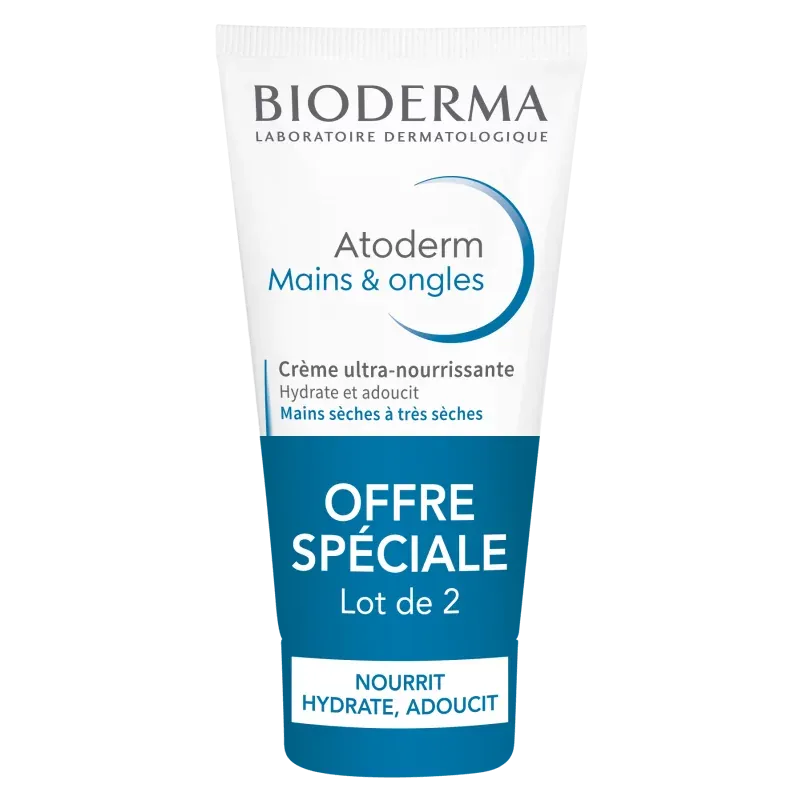 Bioderma Atoderm Crème Mains & Ongles 2X50ml - Univers Pharmacie