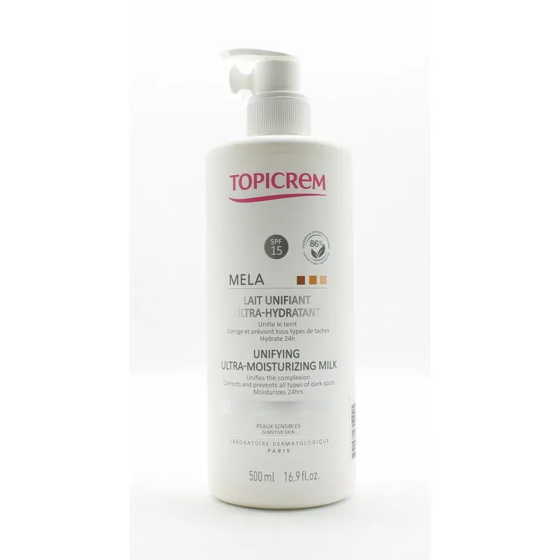 Topicrem Lait Éclaircissant Ultra-hydratant 500ml - Univers Pharmacie