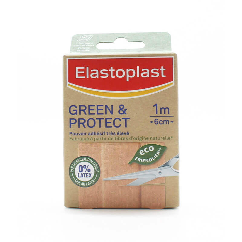 Elastoplast Green & Protect Pansement 1mX6cm - Univers Pharmacie