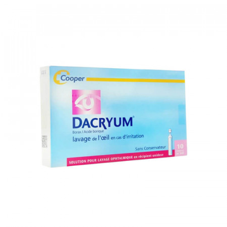 Dacryum Solution pour Lavage Oculaire 10X5ml - Univers Pharmacie