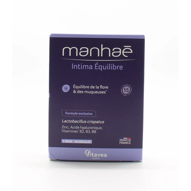 Manhaé Intima Équilibre 1 mois 30 gélules - Univers Pharmacie