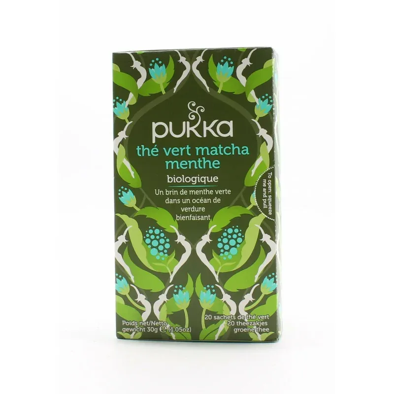 Pukka Thé Vert Matcha Menthe Biologique 20 sachets - Univers Pharmacie