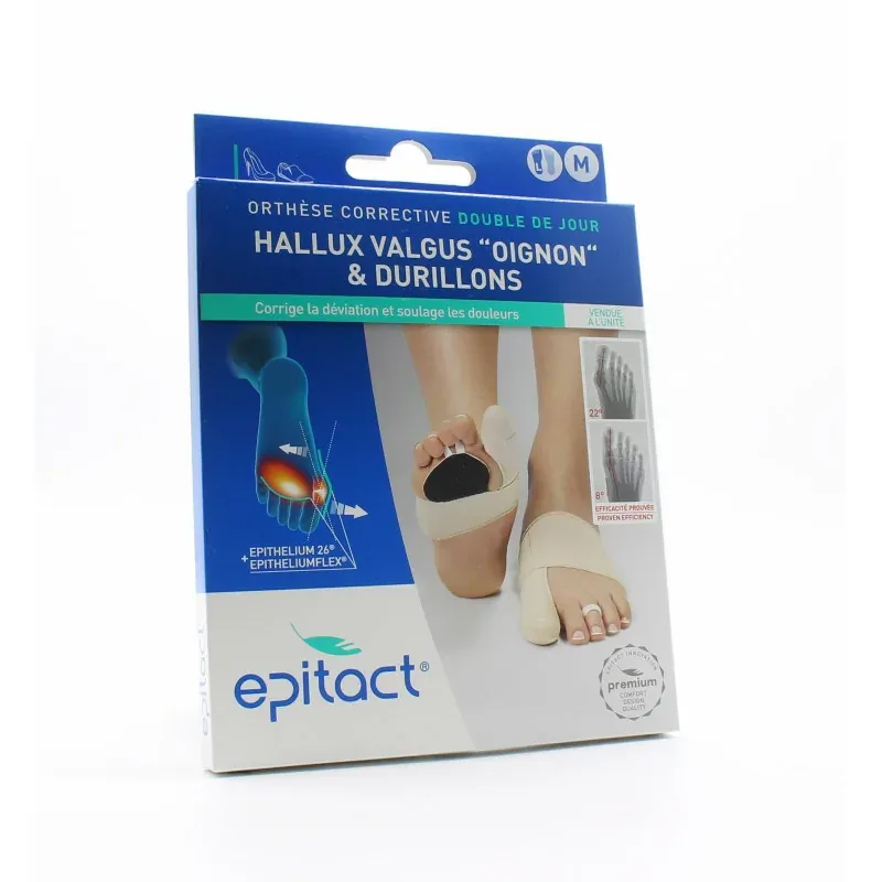 Epitact Orthèse Corrective Double de Jour Hallux Valgus Gauche M - Univers Pharmacie