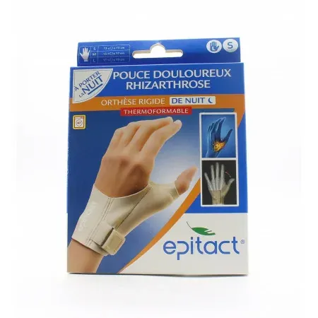 Epitact Rhizarthrose Orthèse Rigide Nuit Thermoplast Gauche S - Univers Pharmacie