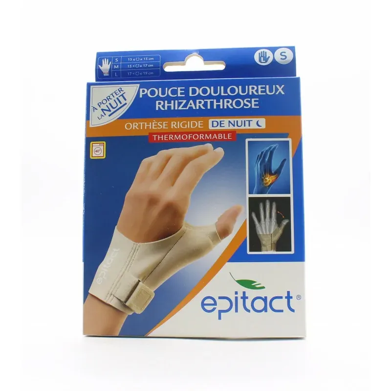 Epitact Rhizarthrose Orthèse Rigide Nuit Thermoplast Gauche S - Univers Pharmacie