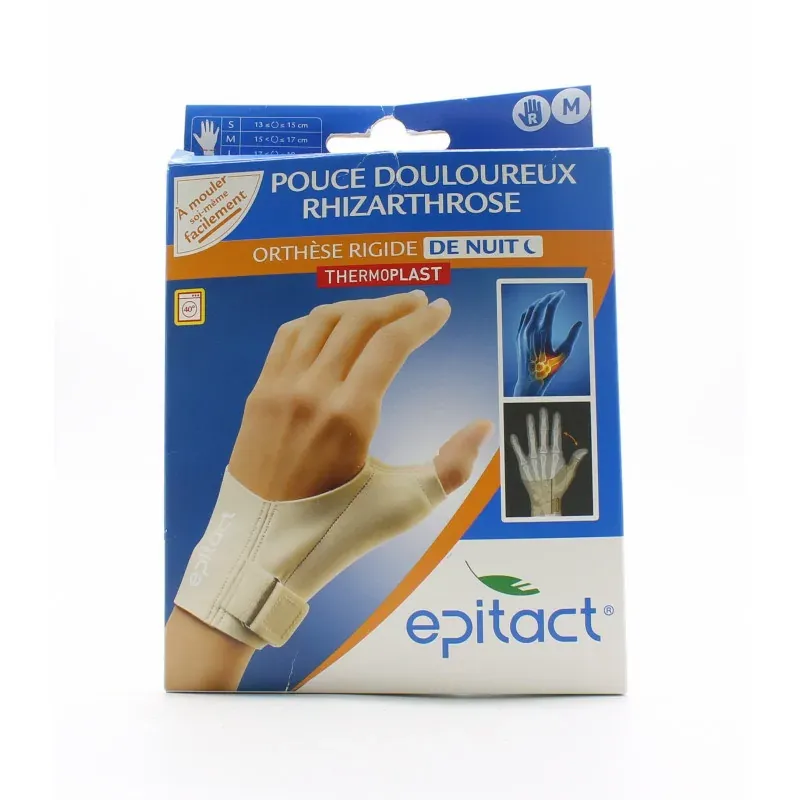 Epitact Rhizarthrose Orthèse Rigide Nuit Thermoplast Droite M - Univers Pharmacie