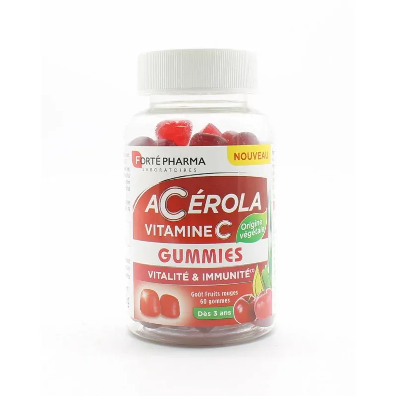 Forté Pharma Acérola Vitamine C 60 gummies - Univers Pharmacie