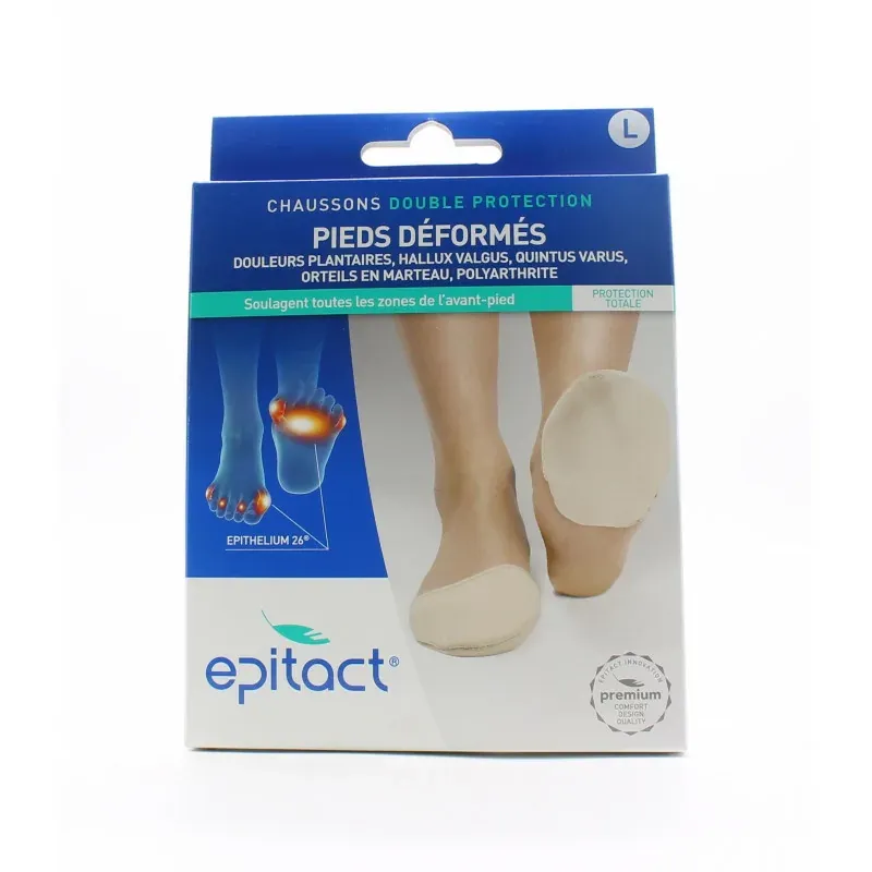 Epitact Chaussons Double Protection Pieds Déformés Taille L - Univers Pharmacie