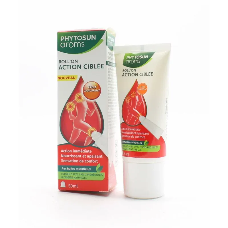 Phytosun Aroms Roll-on Ciblée Effet Chauffant 50ml - Univers Pharmacie
