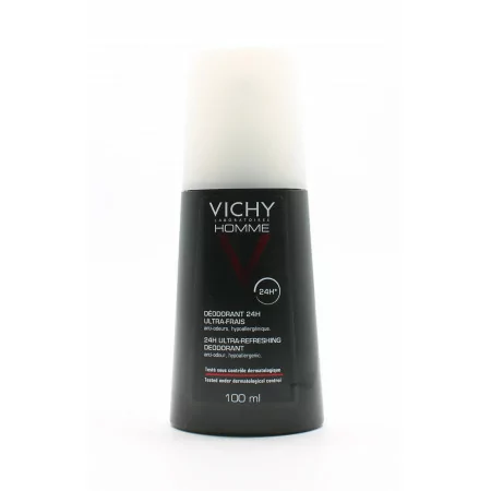 Vichy Homme Déodorant Spray 24H Ultra Frais 100ml - Univers Pharmacie