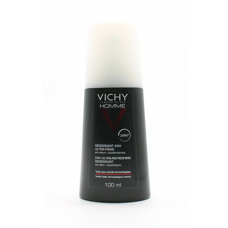 Vichy Homme Déodorant Spray 24H Ultra Frais 100ml - Univers Pharmacie