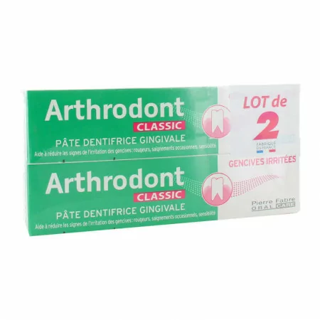 Arthrodont Classic Pâte Dentifrice Gencives Irritées 2X75ml - Univers Pharmacie