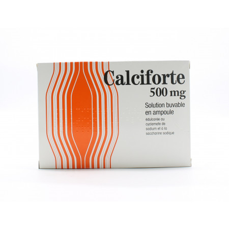 Calciforte 500mg 30 ampoules - Univers Pharmacie