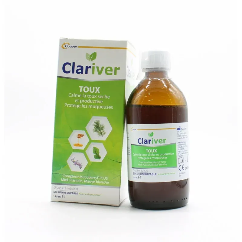 Cooper Clariver Toux Solution Buvable 175ml - Univers Pharmacie