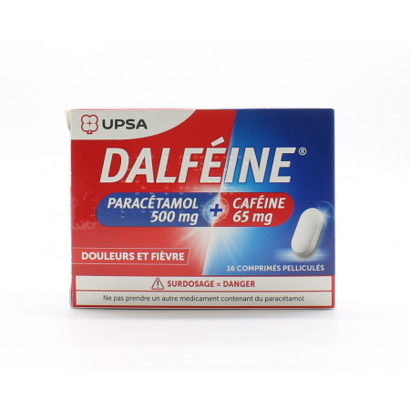 Dalféine Paracétamol 500mg/Caféine 65mg 16 comprimés - Univers Pharmacie