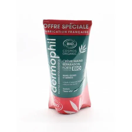 Dermophil Crème Mains Réparation Forte Bio 2X75ml - Univers Pharmacie
