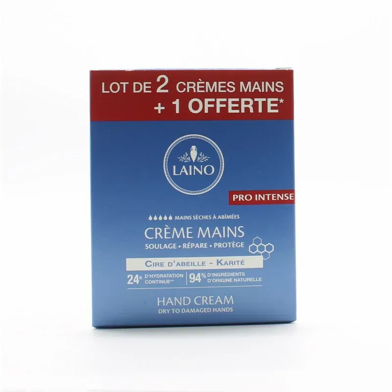 Laino Crème Mains Pro Intense 3X50ml - Univers Pharmacie Laino Crème Mains Pro Intense 3X50ml - Univers Pharmacie