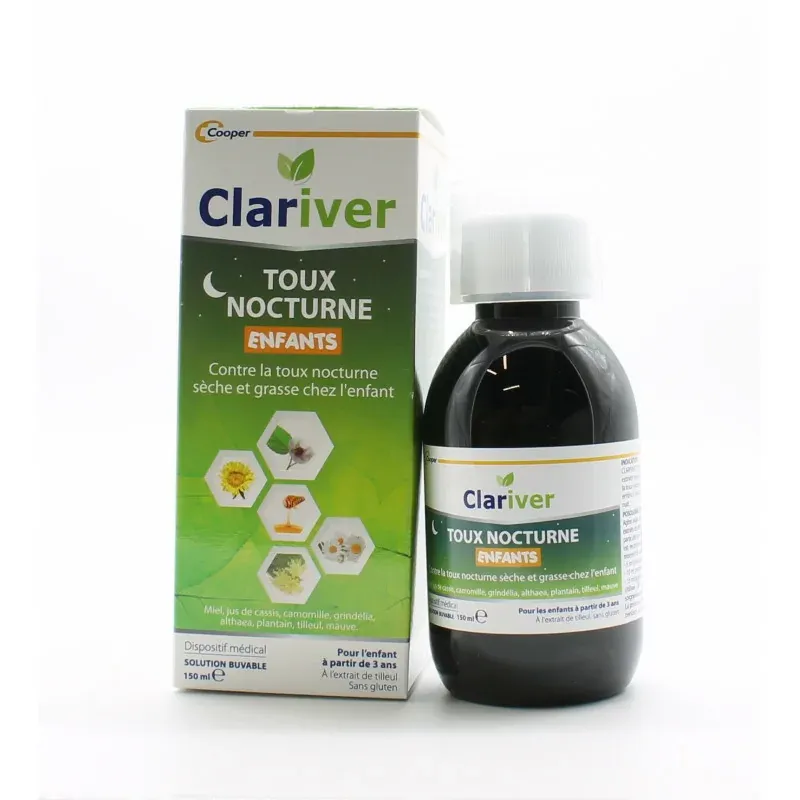 Cooper Clariver Toux Nocturne Enfants 150ml  - Univers Pharmacie
