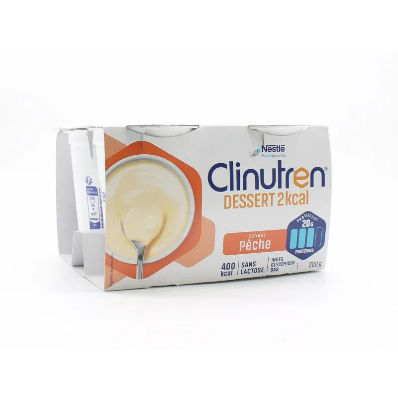 Clinutren Dessert HP/HC +2 Kcal Saveur Pêche 4x200g