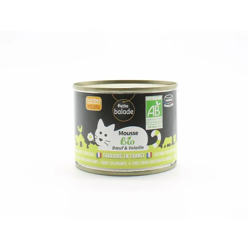 Petite Balade Mousse Bio Bœuf et Volaille 200g - Univers Pharmacie
