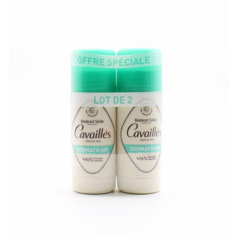 Rogé Cavaillès Déodorant Solide Dermato 48H 2X40ml - Univers Pharmacie