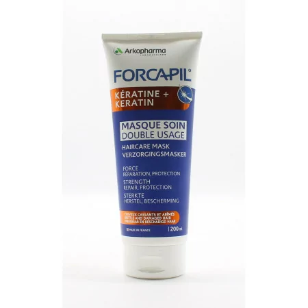 Arkopharma Forcapil Kératine + Masque Soin Double Usage 200ml - Univers Pharmacie