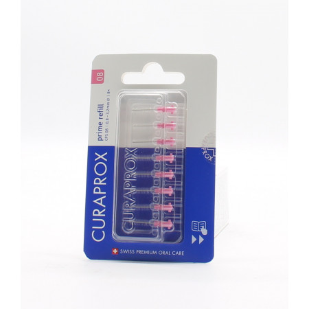 Curaprox Prime Refill 08 8 brossettes interdentaires - Univers Pharmacie