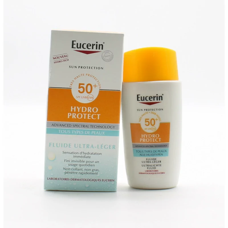 Eucerin Sun Protection Hydro Protect 50+ Fluide Ultra Léger 50ml - Univers Pharmacie