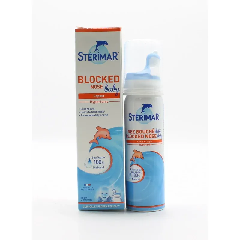 Sterimar Nez Bouché Bébé Cuivre Hypertonique 50ml - Univers Pharmacie
