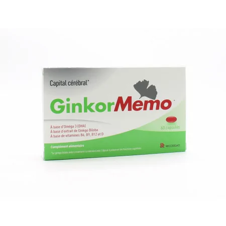 Ginkor Mémo 60 capsules - Univers Pharmacie