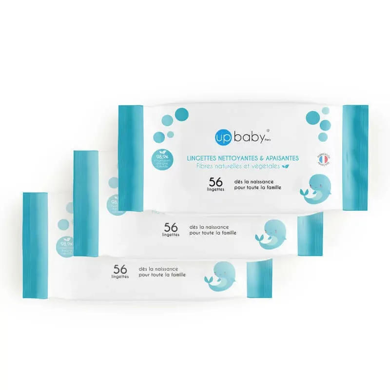 UpBaby Lingettes Nettoyantes 3X56 lingettes - Univers Pharmacie