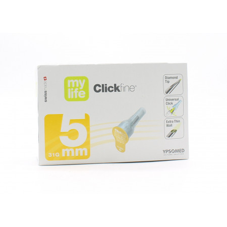 MyLife Clickfine Aiguilles 5mm X100 - Univers Pharmacie