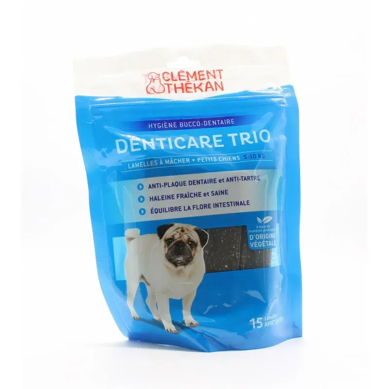 Clément Thékan Denticare Trio Petits Chiens 15 lamelles - Univers Pharmacie