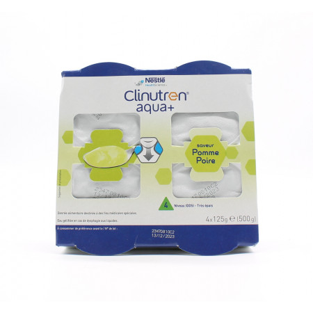 Clinutren Aqua+ Saveur Pomme Poire 4X125g - Univers Pharmacie