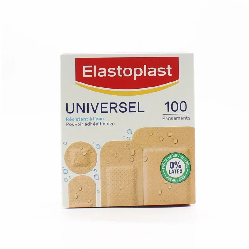 Elastoplast Universel Résistant à l'Eau 100 pansements - Univers Pharmacie