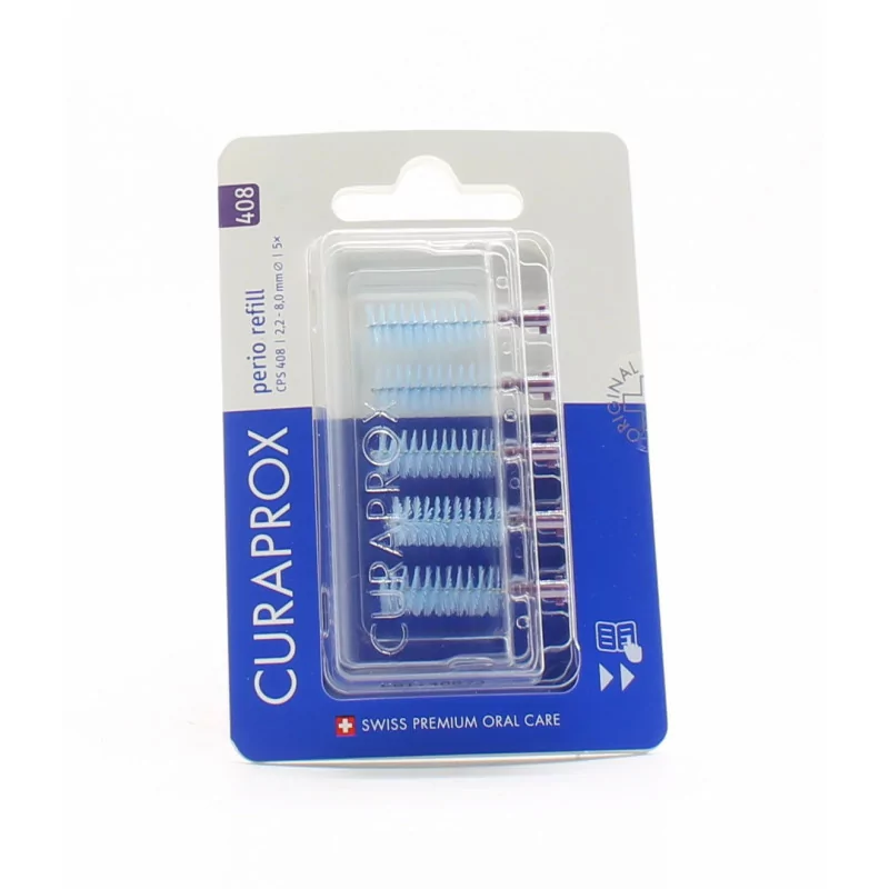 Curaprox Perio Refill Brossettes CPS 408 2,2 - 8,0 mm X5 - Univers Pharmacie