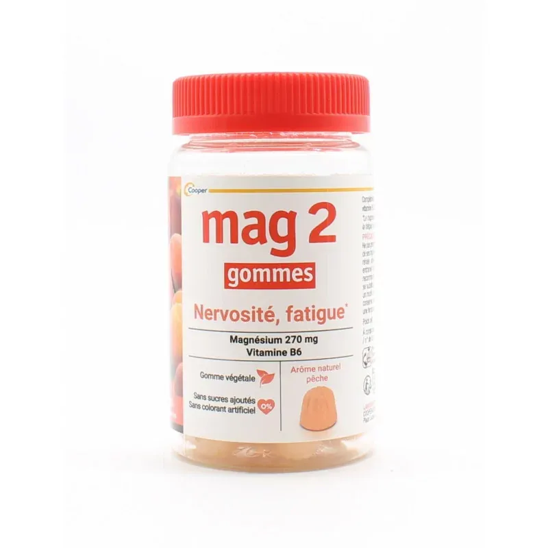 Mag 2 Goût Pêche 45 gommes - Univers Pharmacie