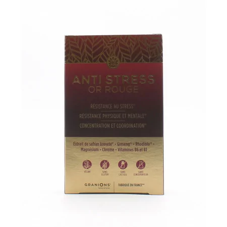 Granions Anti Stress Or Rouge 15 comprimés - Univers Pharmacie